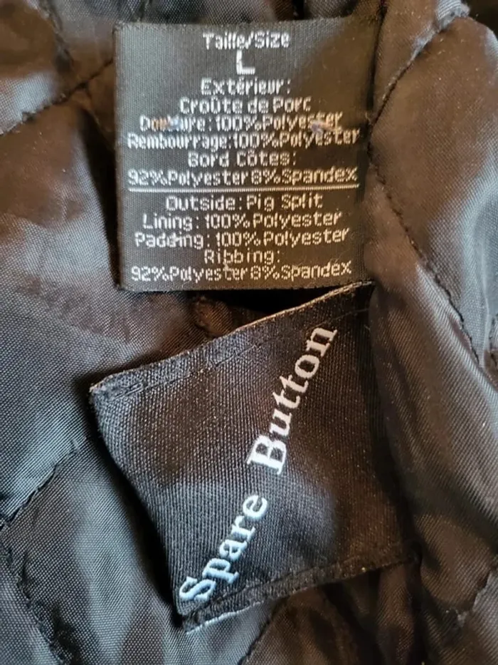 💦 Veste Cuir taille L - photo numéro 3