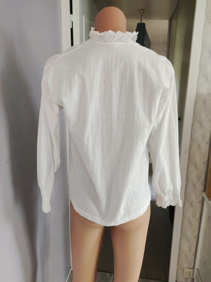 Chemise blanche brodée ancienne - photo numéro 6