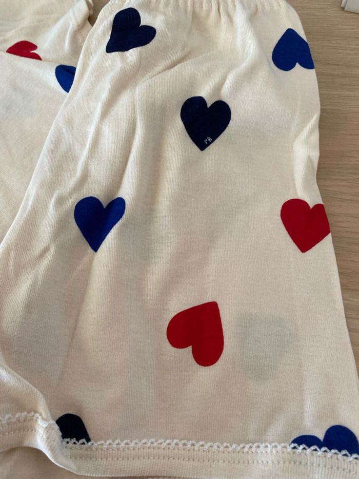 Pyjashort neuf petit bateau cœur 8 ans - photo numéro 3