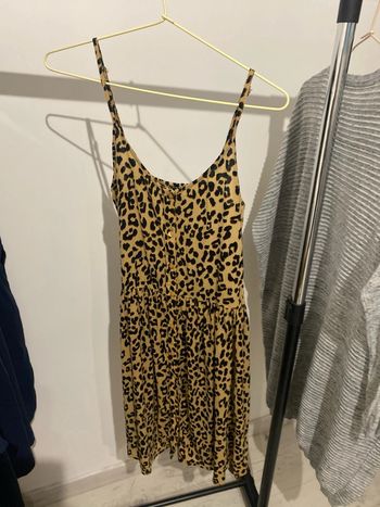 Robe à bretelles léopard