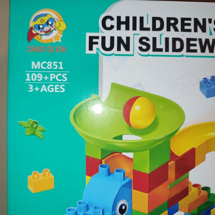 Jeu de construction circuit de billes avec toboggan - photo numéro 2