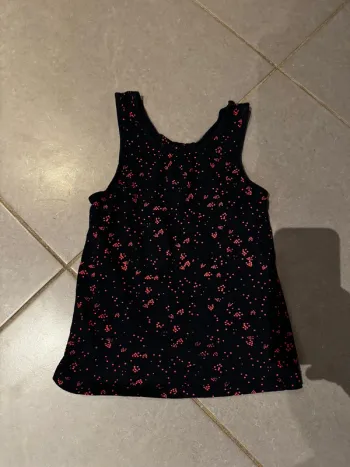 Débardeur à petits pois rouges mouchetés - Kiabi - Bleu marine & rouge - 6 ans