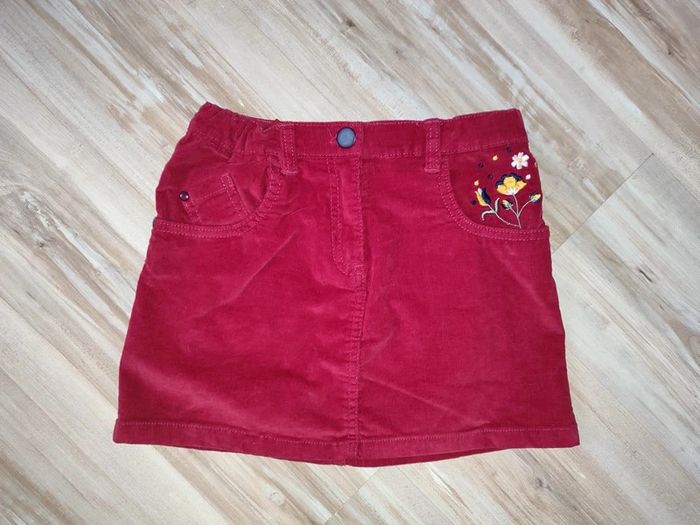 Jupe bordeaux 10 ans en velours Lili Marelle - photo numéro 2