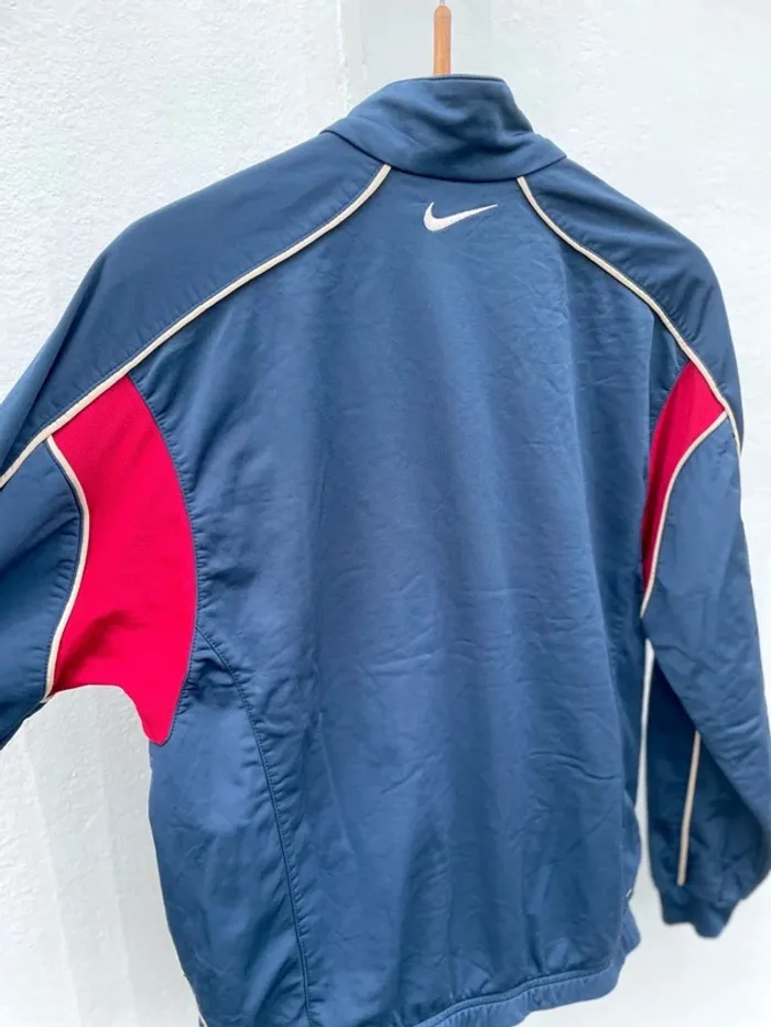 Nike navy blue red track jacket windbreaker Veste coupe-vent Mens Size S - photo numéro 11