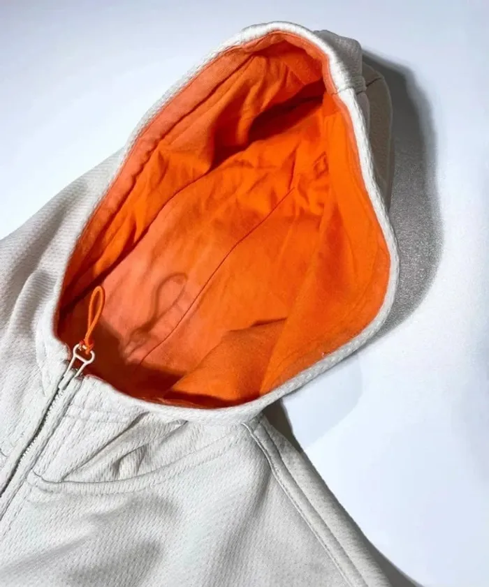 Adidas vintage beige orange quarter zip hoodie Mens M - photo numéro 17