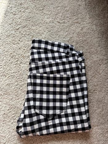 Pantalon à carreau noir et blanc taille 38/M neuf
