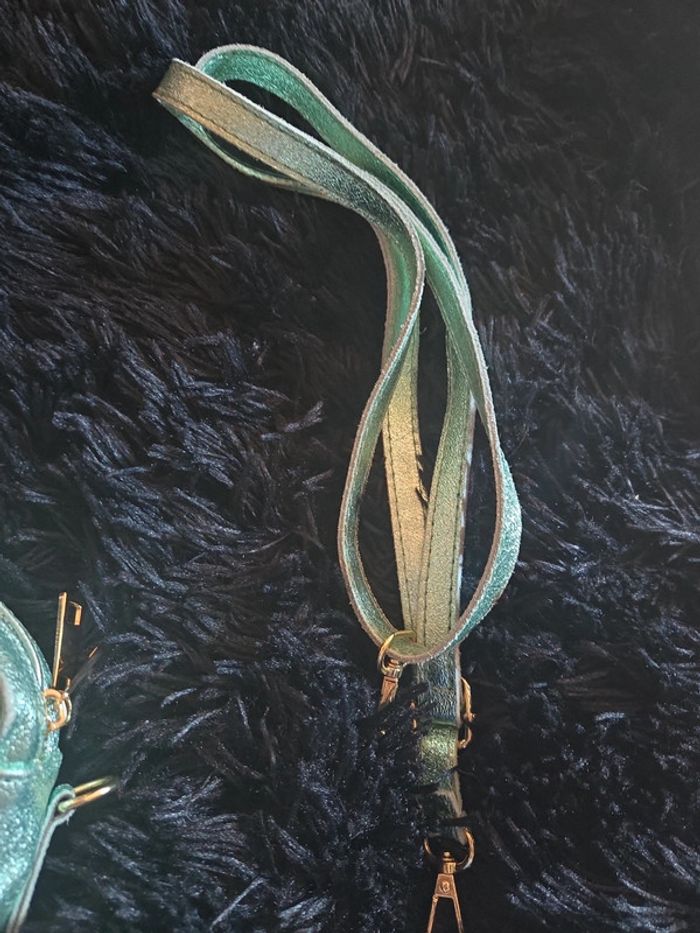 Sac vert d’eau métallique à bandoulière - photo numéro 6