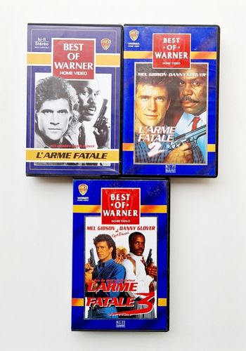 📼 LOT 3 VHS K7 VIDÉO - L'ARME FATALE