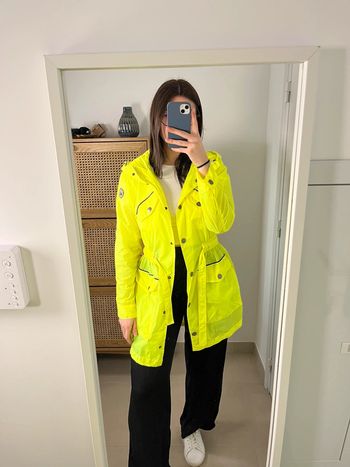 Imperméable long à capuche jaune Jott