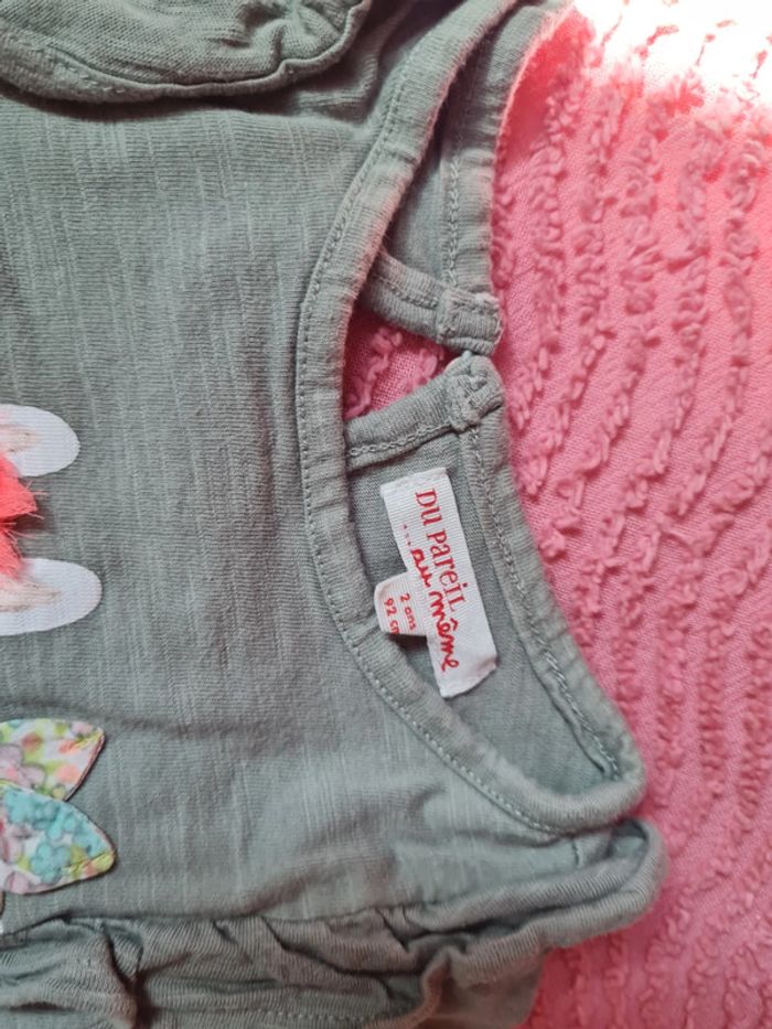 Lot de 2 tee shirts fille DPAM 2 ans - photo numéro 3