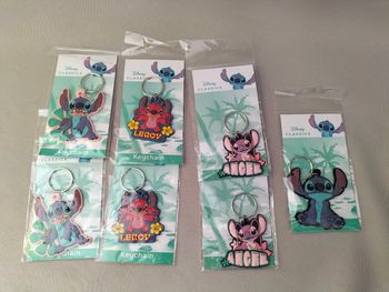 💙 Lot de 7 porte clés caoutchouc | Stitch | Disney | Neuf 💙