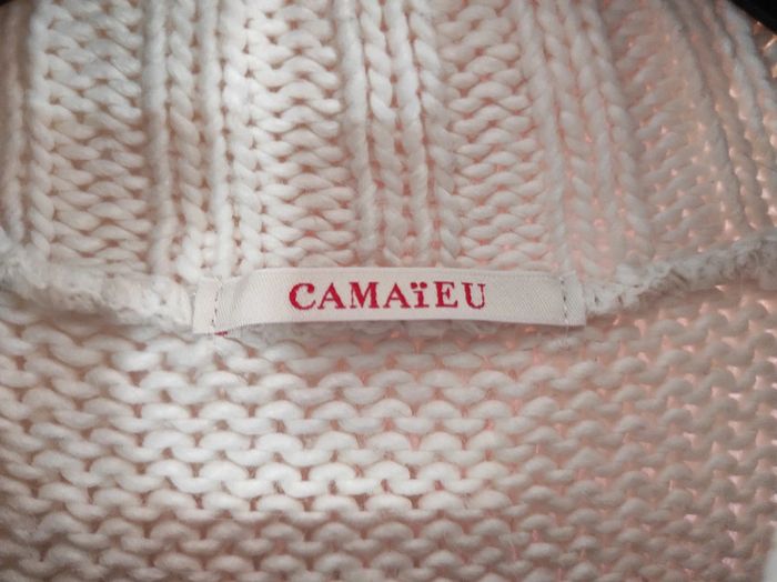 Pull coll roulé a motifs camaïeu T2 - photo numéro 5