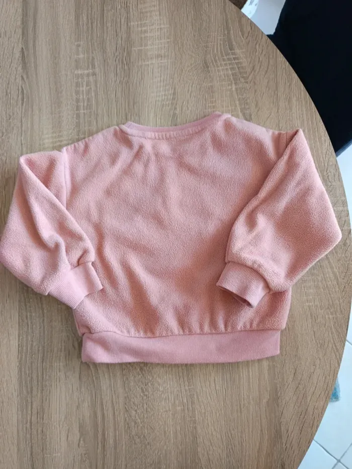 Haut de pyjama chaud rose lapin lune étoiles fille 3 ans Kiabi - photo numéro 2