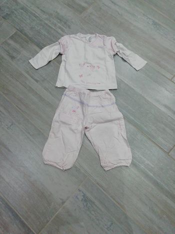 Haut manche longue + pantalon léger 18 mois fille