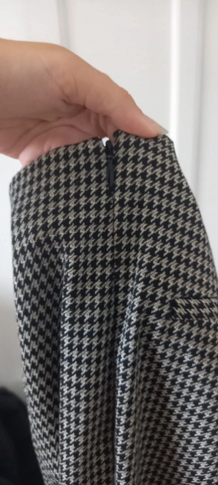 Pantalon droit motif pieds de poule noir et blanc H&M 38 - photo numéro 6