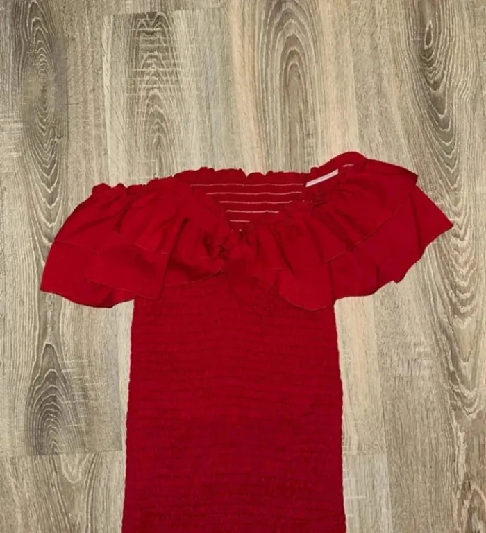 Robe rouge moulante femme T38 Shein - photo numéro 3