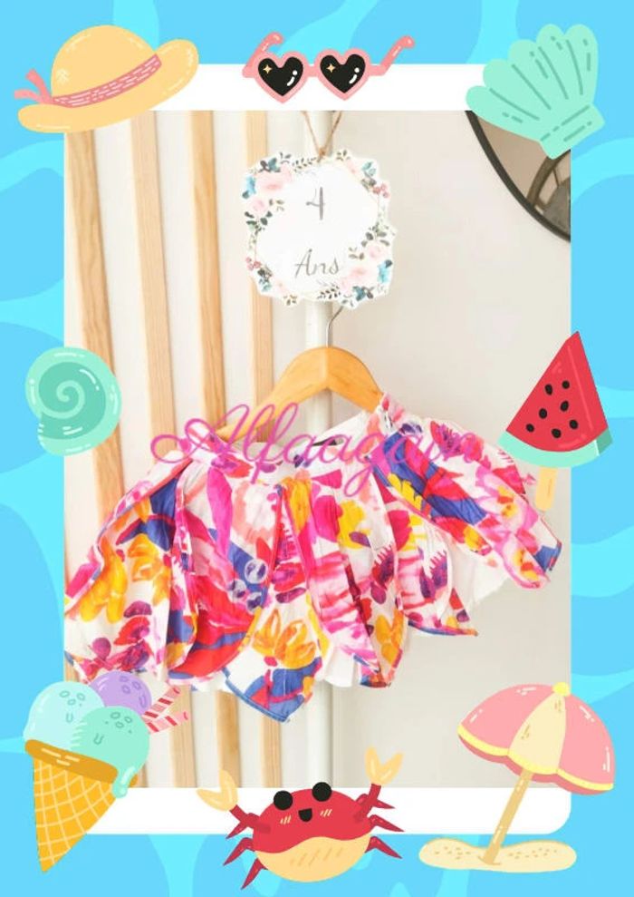 Jupe foulard catimini folk a Tijuana 4ans  neuve