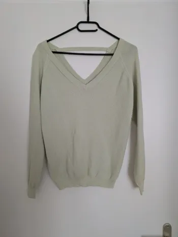 Pull Dos Nu Brillant Vert d'Eau Best Mountain - Taille S