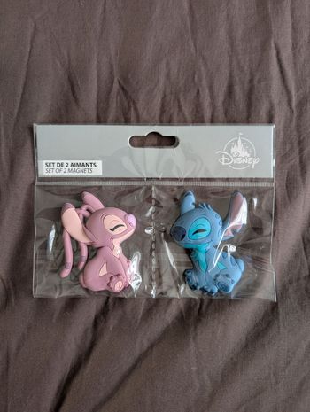 Lot 2 Magnets Disney Stitch & Angel - Neufs Disneyland Paris