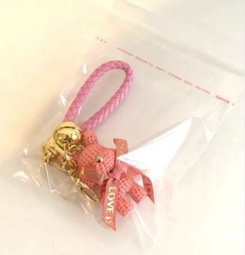 Grand porte clés ourson rose