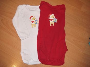 Lot 2 bodies Disney Winnie Noël