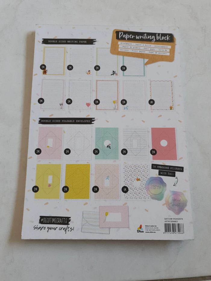 Paper writing block scrapbooking Neuf SD - photo numéro 3