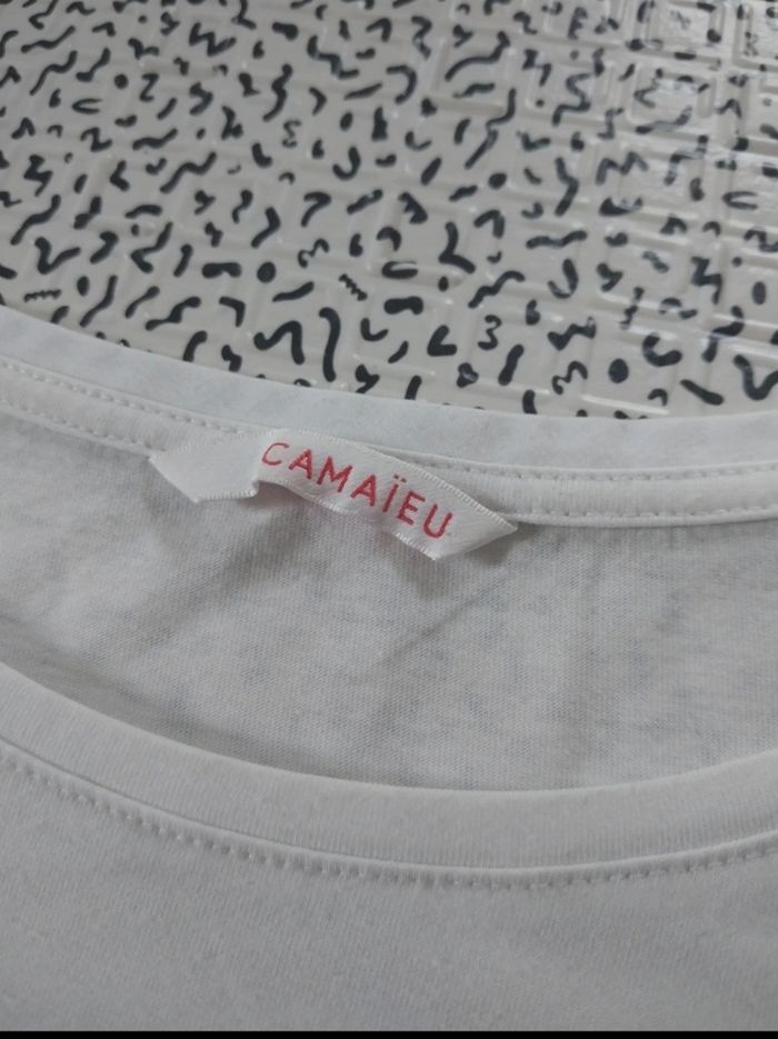 T-shirt blanc Camaïeu "LOVE" - photo numéro 3