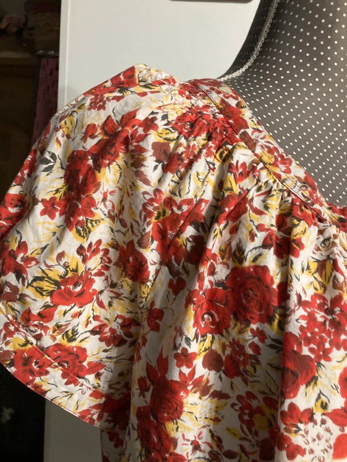 Tunique, blouse fleurie taille 5 - photo numéro 4