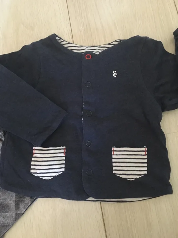 Lot gilets réversibles 6 mois obaibi - photo numéro 2