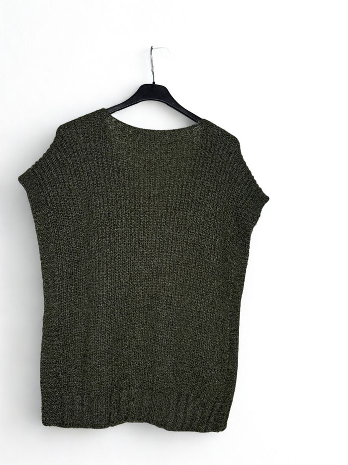 Pull sans manches doux grande taille - photo numéro 3