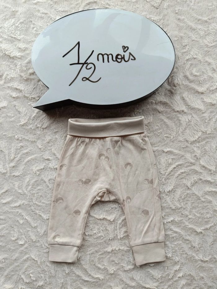 Sarouel legging Mixte 1/2 mois hérisson H&M coton bio - photo numéro 2