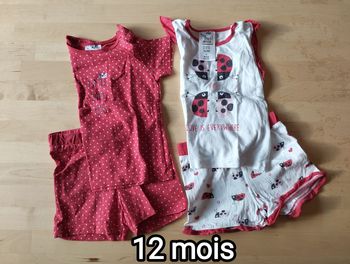 Lot 2 pyjama été fille