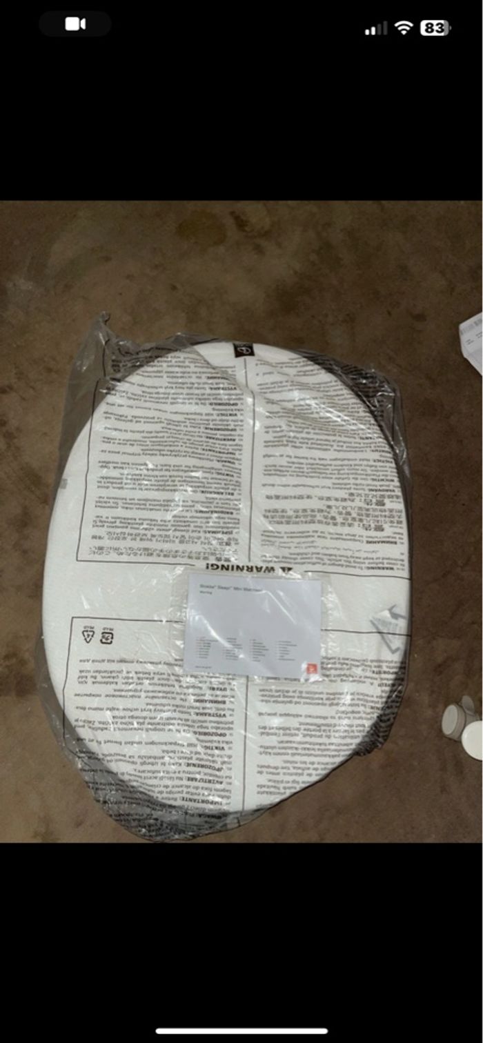 Lit à barreaux stokke mini+matelas,voile de lit mobile drap - photo numéro 3