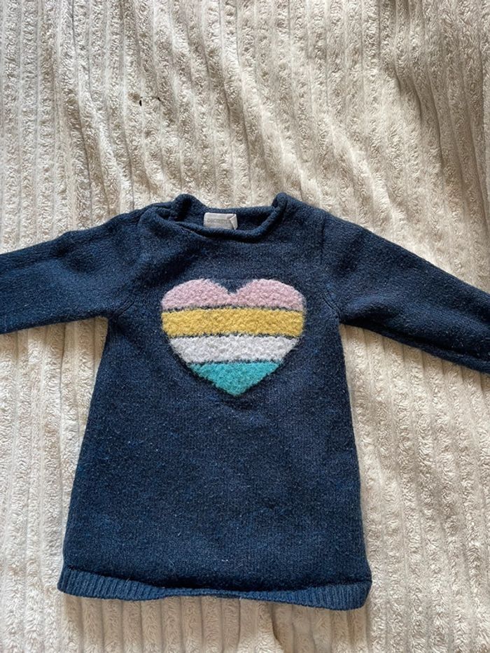 Pull Enfant avec un Cœur - Taille 3 Ans - Bon État