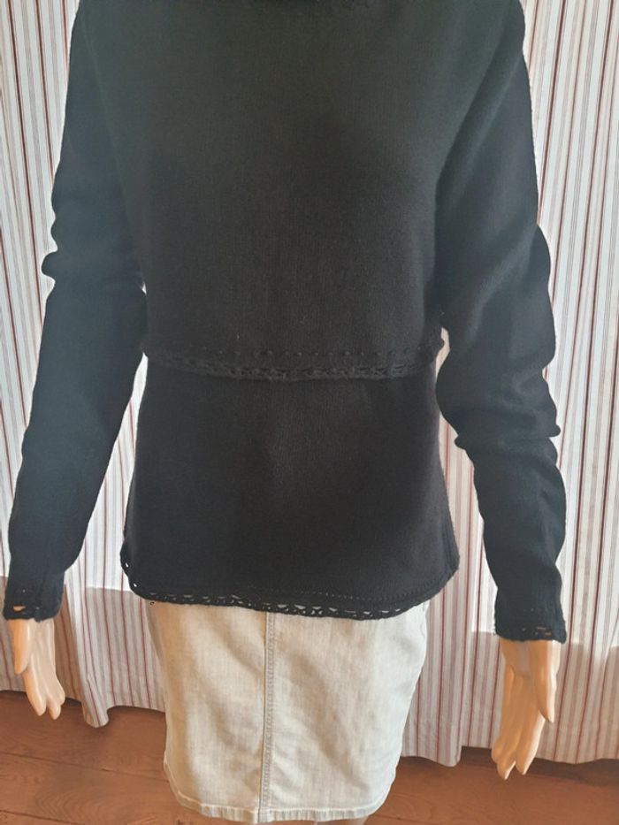 Pull col roulé noir Matin Blanc taille 3 (38/40) - photo numéro 3