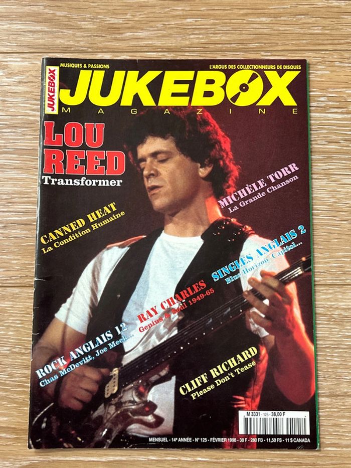 Jukebox magazine - lou reed transformer Canned heat torr ray Charles cliff Richard