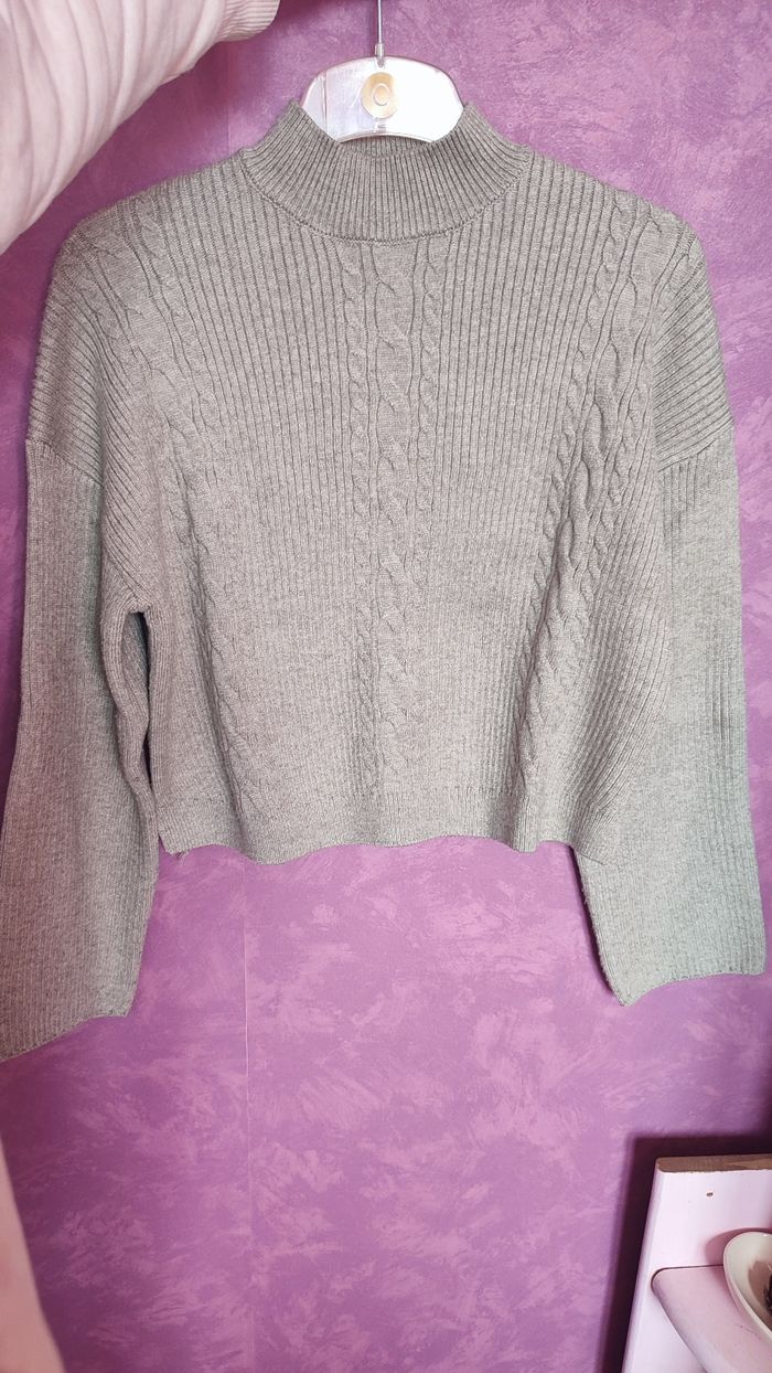 Pull vert amande taille XS - photo numéro 2