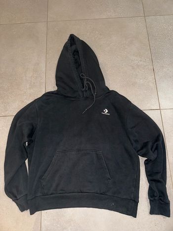 Pull noir Converse, taille L, bon état  pour femme
