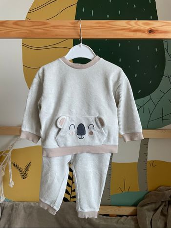 Ensemble blanc motif koala
