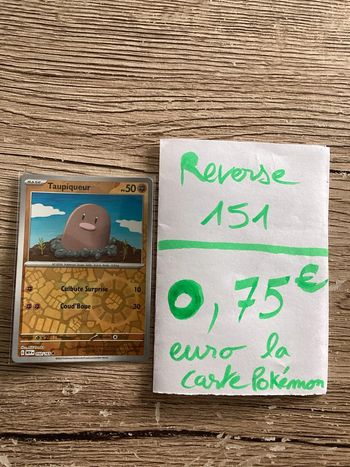 carte Pokémon taupiqueur reverse 050/165 EV3.5 collection 151 FR neuf sortie de booster
