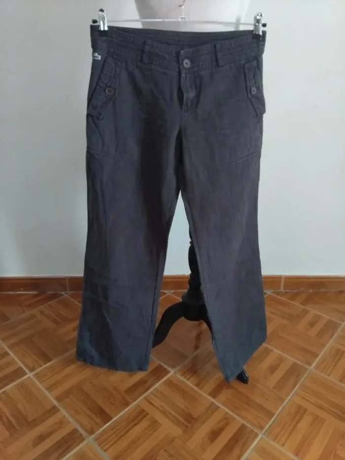 Pantalon jambes larges Lacoste t42 - photo numéro 3