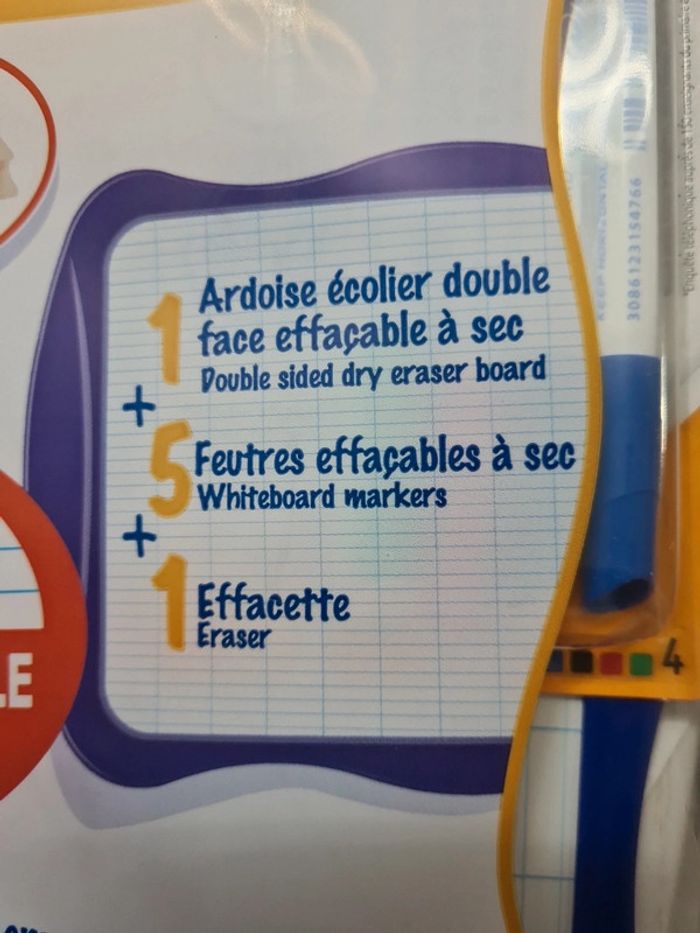 Kit ardoise &5 feutres & effacette bic - photo numéro 7