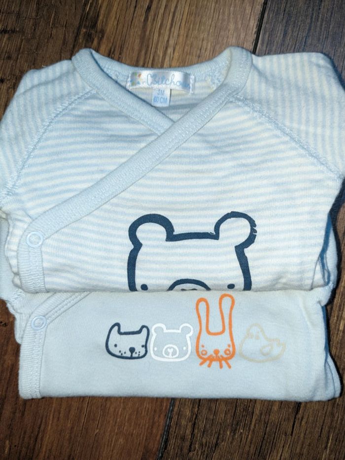 Lot de 2 bodies 3 mois - photo numéro 2