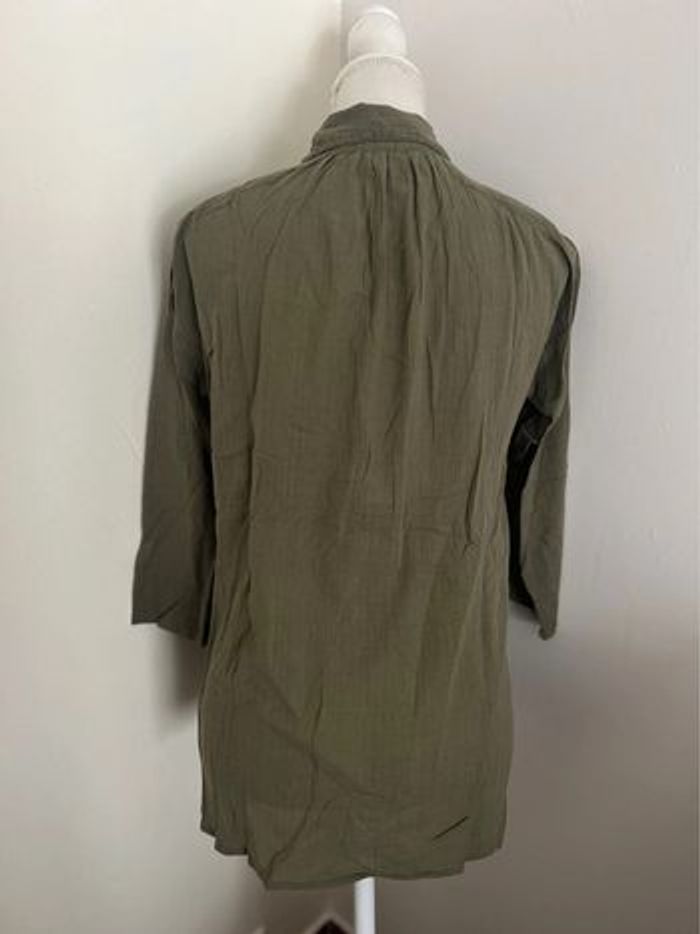 Chemise coton Naf Naf kaki - photo numéro 6