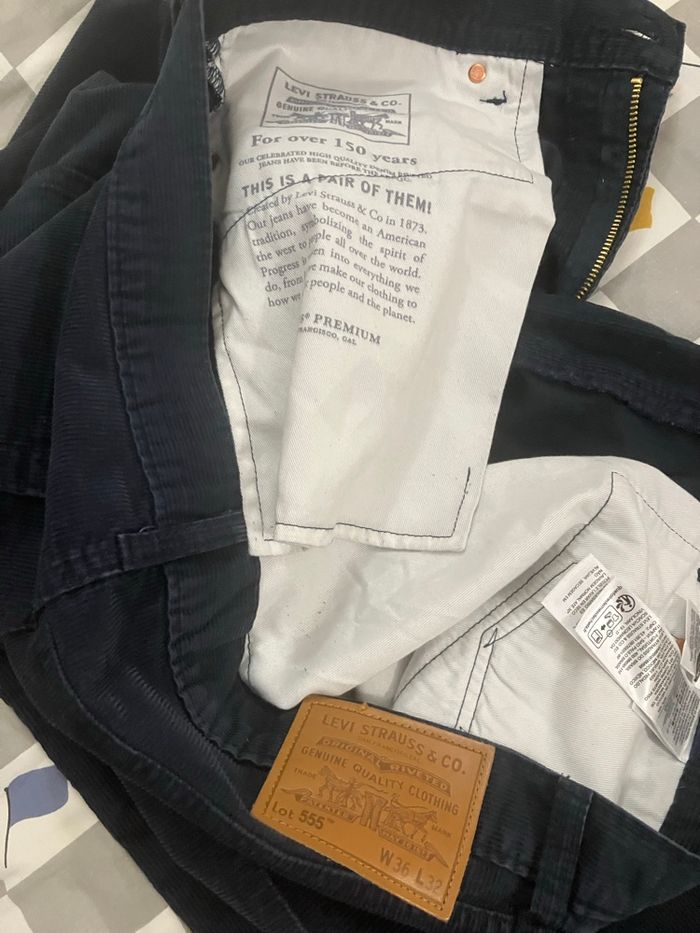 Jean levi’s velours bleu marine - photo numéro 3