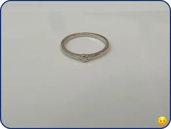 Bague argentée étoile tendance en acier inoxydable