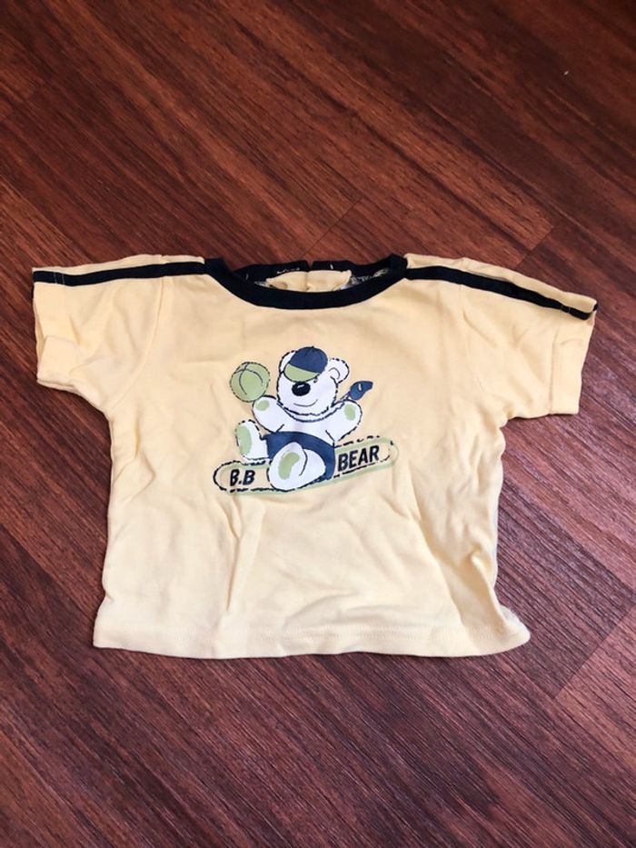 Tee shirt jaune 6 mois