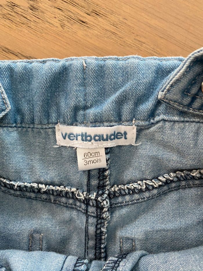 Salopette combi short Jean Vertbaudet - photo numéro 3