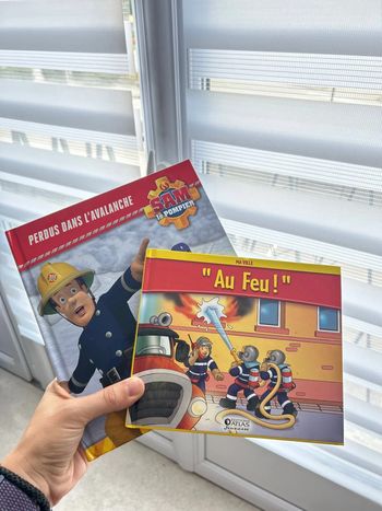 Lot de 2 livres sur les pompiers