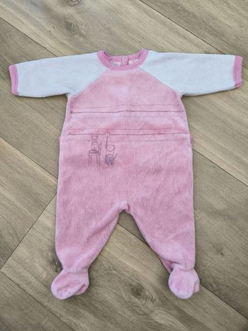 Pyjama en velours fille Petit Bateau 1 mois
